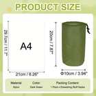 Stuff Sack Nylon Waterproof Storage Sacks 4x8inch Dark Green