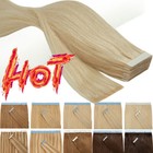 Thick Tape In Remy 100  Real Human Hair Extension Full Head Skin Weft 100g Brown