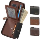 Rfid Blocking Mens Leather Wallet Credit Card Id Holder Zipper Purse Waterproof