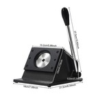 58mm Card Badge Punch Press Machine Manual Button Maker Circle Cutter Black
