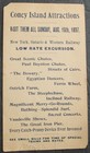 New York Ontario   Western Railroad 1897 Card For Coney Island Bklyn Excursion