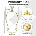 6 Inch Lamp Harp Kit With 17 5mm Solid Brass Ball Finial Gold