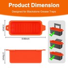2 Pcs Silicone Grease Cup Liners For Blackstone 36 28 22 7 l X 3 3 w  Orange 