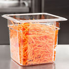 12 Pack 1 6 Size Clear Plastic Steam Prep Table Food Pan 6  Deep Polycarbonate