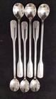 6 Iced Tea Spoons Stainless Steel Long Handle Ice Tea Coffee 8 1 4   Heavy Spoon