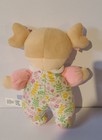 June Garden Doll Baby Doll Soft Body Lovey Pink Flower Blonde Plush 9  Rattle 