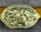 Antique 1907 London Sterling Silver Angel Trinket Box - William Comyns Repousse