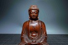 Chinese Natural Boxwood Hand-carved Exquisite Tathagata Buddha Statue 7342