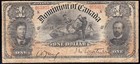 Nice  scarce  1898 Dominion Of Canada  1 Banknote  Free Usa Shipping  065925