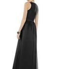 Alfred Sung Style  D7077 Bridesmaid Formal Prom Dance Black Dress-2