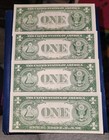 1935 Us  1  One Dollar Silver Certificates  Lot Of 4 Consecutive Numbers