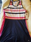 Fila Tennis Dress Women   s Xl Xlarge Performa Energy Uv White Blue Awning New Nwt