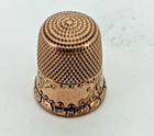 Pretty Vintage Filigree 10k Gold Thimble Sewing Collectable Size 5