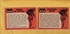 1966 Topps Batman Black Bat 2 Card Lot  18 Robin In Action  30 Fighting Back