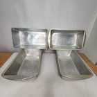 Lot Of 4 Vintage Aluminum Loaf Pans  Marked 9 5 8  X 5 1 2  X 2 3 4 