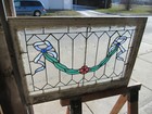   Antique Stained Glass Transom Window 2 Of 2   34 X 22   Architectural Salvage