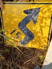 Vintage  15 Mph Around Curve  Curvy Arrow Highway Road street Sign - 30 X 30    