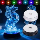 Led Light Display Base Stand 7 Color Lamp Holder Crystal Glass Art Figure New
