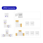 Amefil Led Strip Connectors - 4 Pin Solderless Gapless Rgb L Splitter Right Angl