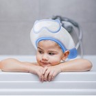 Baby Shower Hat Adjustable Kids Shampoo Bath Cap Wash Hair Waterproof Ear Shield