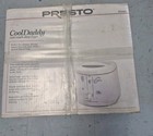 Presto Cooldaddy Cool-touch Deep Fryer model No  05445 White Color New Sealed