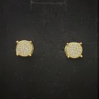 Moissanite Gold Stud Earrings 925 Sterling Silver Vvs Diamond Tester Pass Unisex