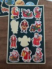 Vintage Christmas Stickers Raised Bubble Stickers Incomplete Sheets Lot Of 4