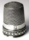 Antique Simons Bros  Sterling Silver    egg   Dart    Thimble  C1910s