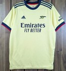 Arsenal London Soccer Football Kit Jersey Away 2021-2022 Adidas Yellow Men s Xl