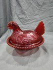 New Indiana Style Ruby Red Hen On Nest 7  Glows Under Black Light