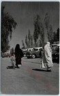 C1950s Karachi  Pakistan Rppc Women In Veil Hijab Real Photo Girl Child Car A150