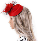 Vintage Fascinators Hats 50s Flower Feather Dress Hat Tea Party Cocktail Veil Pi
