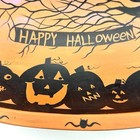 Happy Halloween Wooden Oval Oblong Serving Bowl Hand Painted Designs By Kathy