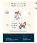 Modern Moments By Gerber Baby Unframed Wall Art  3 Piece Set  White Adventure