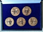 Nobel Laureates 1976 - Set Of Five Bronze Medals - Limited Edition  216 900