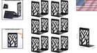 Modern Metal Bookends Black 6 Pair Perfect For Organizing Books And Media