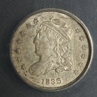 1836 Anacs Au-50 Capped Bust Half Dime