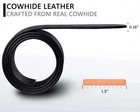 Men s Black Genuine Cowhide Leather Belt Silver Stainless Steel Buckle 
