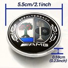 Front Hood  Black Chrome Apple Tree Flat Paste Badge For Affalterbach Amg Emblem