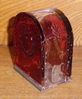 Antique Flash Ruby  Clock Candy Container - Ernest 1910 - 3 1 8 