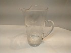 Vintage Etched Fish 9    Clear Glass Martini Cocktail Pitcher