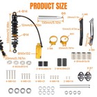 Upgraded Adjustable Remote Reservoir Rear Suspension Shocks For Harley Touring
