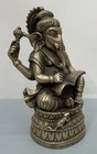 Metal Hindu God Lord Ganesha Sitting Statue Figurine Hinduism Elephant 6   