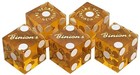 Genuine Binion s Vegas Casino Craps Dice Yellow Polished Set5 Matching Serial  s
