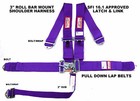 Racing Harness 5 Point Sfi 16 1 Roll Bar Mount 3  Purple Or Any Color
