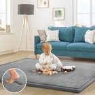 Baby Play Mat 1 2  Thick Memory Foam Nursery Rug Area Rug 6   7    X 4   11    Grey