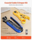 Vevor Coax Cable Crimper Kit Coaxial Cable Compression Tool Kit With Crimp Tool