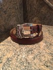 Rare   Kieselstein-cord Serpent Buckle And Brown Calf Skin Belt Size 2