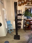 Vintage Black Sheet Metal Cd Tower Rack Stand Holds 60 Discs Media Storage 63 5   