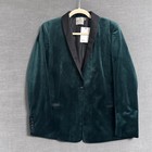 Asos Suit Tuxedo 10 Jacket 14 Pants Green Black Velvet Holiday Cocktail Party